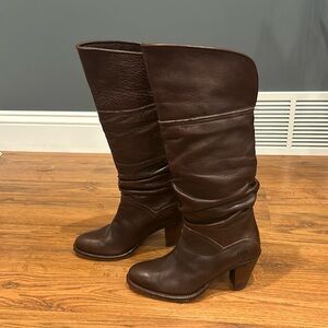 Frye Dorado Boots Womens 6 Brown Leather Slouchy 77580
